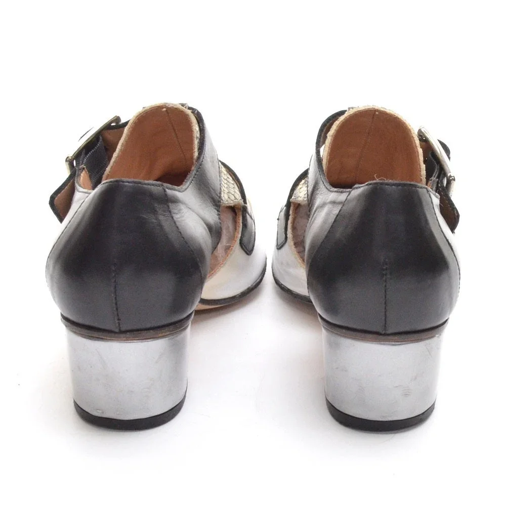 Aquatalia Lynn Snake Buckle Pointed Toe Pumps 6.5 M